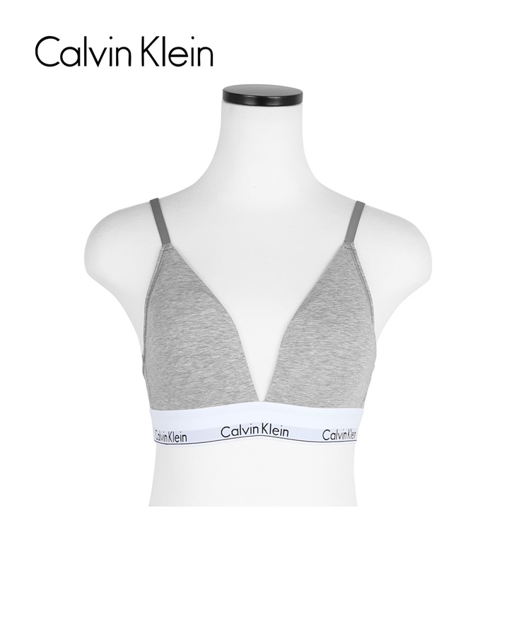 カルバンクライン Calvin Klein Modern Cotton Triangle レディース ブラレット 【メール便】(グレーヘザー-海外XS(日本S相当))