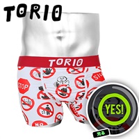 トリオ TORIO Yes/Noマーク メンズ ボクサーパンツ ギフト ラッピング無料 パロディ おしゃれ 蓄光  ロゴ ワンポイント
