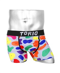 トリオ TORIO ボルダリング ボクサーパンツ メンズ ギフト ラッピング無料   ロゴ ワンポイント(カラフル-M)