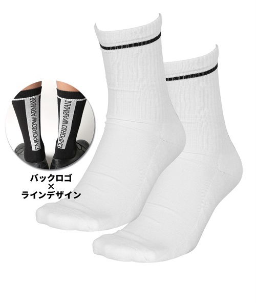 【2足セット】Sporty メンズ クルーソックス(1.ホワイトセット-約27.5-30.5cm)