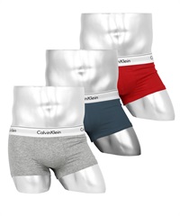 カルバンクライン Calvin Klein 【3枚セット】Modern Cotton Stretch メンズ ローライズボクサーパンツ(3.グレーヘザーセット-海外S(日本M相当))