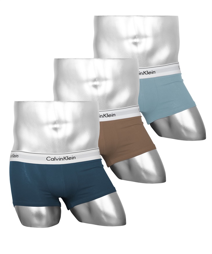 カルバンクライン Calvin Klein 【3枚セット】Modern Cotton Stretch メンズ ローライズボクサーパンツ(ミッドナイトネイビーセット-海外S(日本M相当))