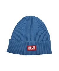 ディーゼル DIESEL K-CODER-G 2X2 ニット帽 ギフト ラッピング無料 帽子 おしゃれ 暖かい シンプル ウール混  ロゴ ワンポイント 無地(5.ブルー-フリーサイズ)