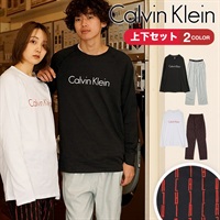 カルバンクライン Calvin Klein Holiday Sets メンズ ロンT＆パンツセット おしゃれ ルームウエア 部屋着 セットアップ 上下 ストライプ