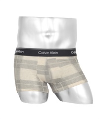 カルバンクライン Calvin Klein Modern Cotton Holiday メンズ ボクサーパンツ 綿 コットン 綿混 高級 ハイブランド チェック ロゴ ワンポイント 【メール便】(2.テクスチャオートミール-海外S(日本M相当))