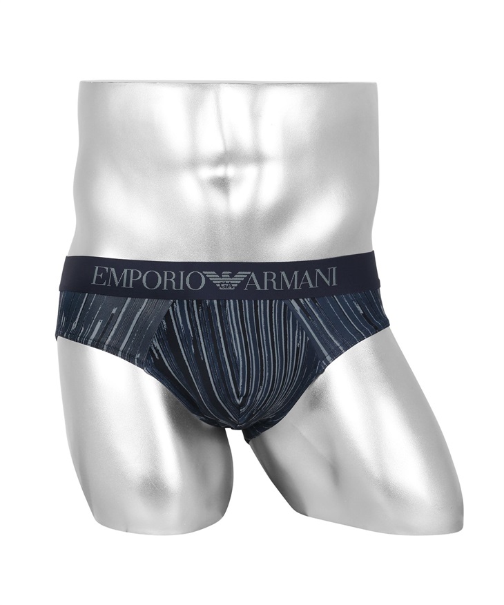 EMPORIO ARMANI エンポリオ アルマーニ Shaded pattern mix メンズ ブリーフ ギフト 男性下着 ラッピング無料 父の日 プレゼント(2.バーティカルストライプ-海外S(日本M相当))