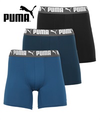 プーマ PUMA 【3枚セット】ATHLETIC FIT メンズ ボクサーパンツ 【メール便】(9.ブルーコンボセット-海外S(日本M相当))