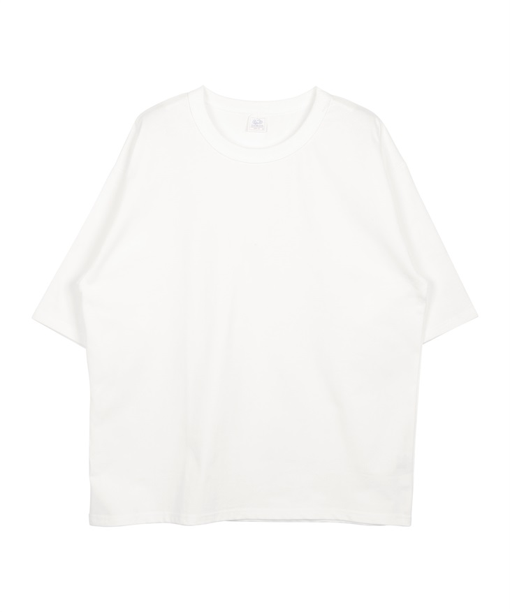 FRUIT OF THE LOOM(フルーツオブザルーム) FTLヘビーオンス メンズ 5分袖 BIG Tシャツ オーバーサイズ 大きい ビッグシルエット【メール便】 父の日 プレゼント(1.ホワイト-M)