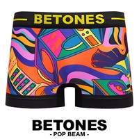 ビトーンズ BETONES POP BEAM メンズ ボクサーパンツ ギフト ラッピング無料 レトロ ポップ おしゃれ フリーサイズ S M L  ロゴ ワンポイント