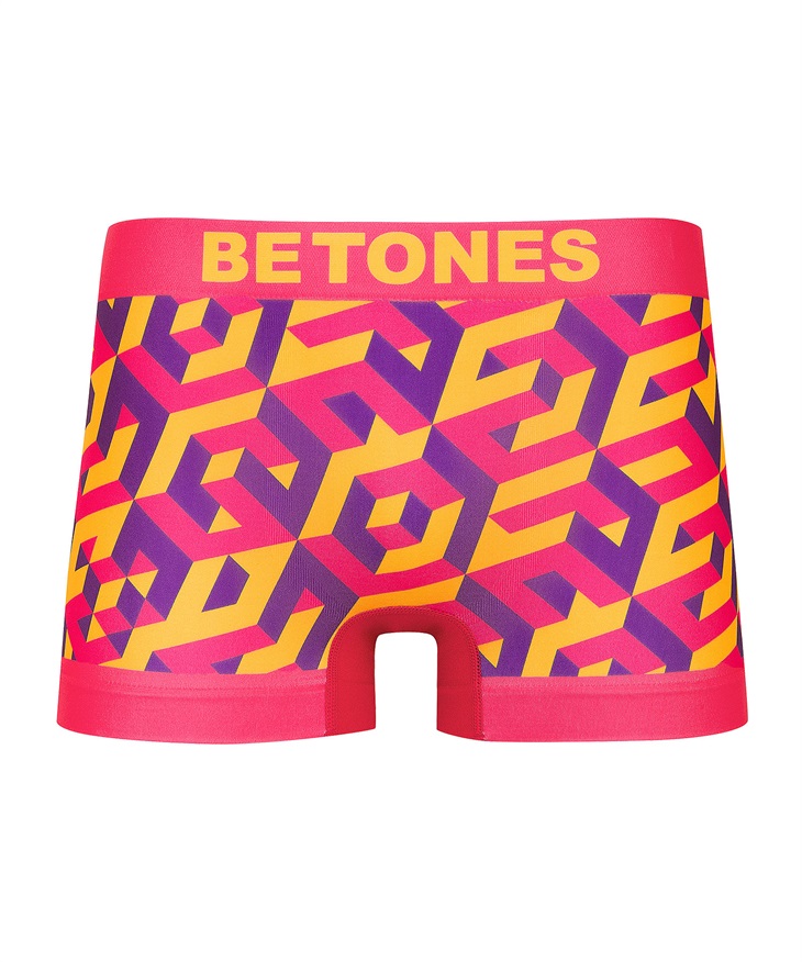 【5】ビトーンズ BETONES FESTIVAL9 メンズ ボクサーパンツ おしゃれ かっこいい フリーサイズ S M L  ロゴ ワンポイント【メール便】(2.ピンク-フリーサイズ)