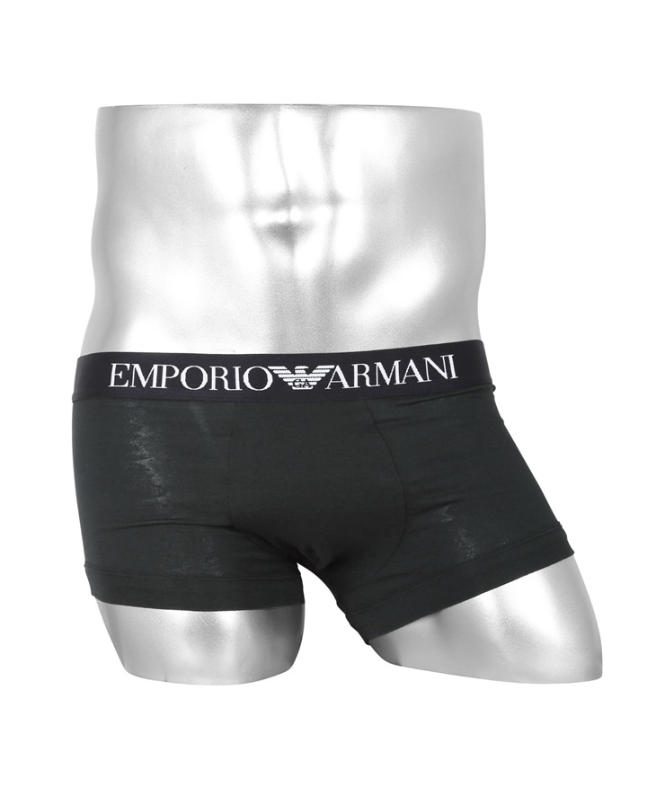 エンポリオ アルマーニ EMPORIO ARMANI Classic pattern mix メンズ ローライズ ボクサーパンツ 無地 ロゴ ワンポイント 総柄 ボーダー 【メール便】(ブラック2-海外S(日本M相当))