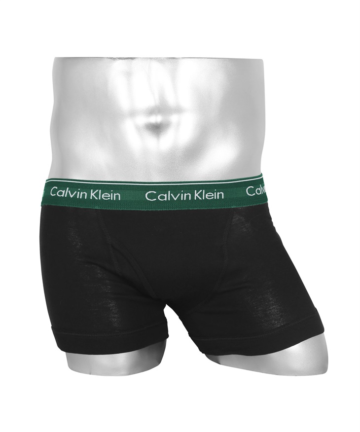 カルバンクライン Calvin Klein COTTON CLASSICS メンズ ボクサーパンツ 綿 コットン CK ブランド お試し 無地 ロゴ ワンポイント 【メール便】(4.GRブラック-海外S(日本M相当))