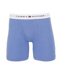 トミー ヒルフィガー TOMMY HILFIGER Cotton Classics Core Plus メンズ ロングボクサーパンツ 綿 コットン お試し 長め 無地 ロゴ 安い 激安【メール便】(1.ライトブルー-海外S(日本M相当))