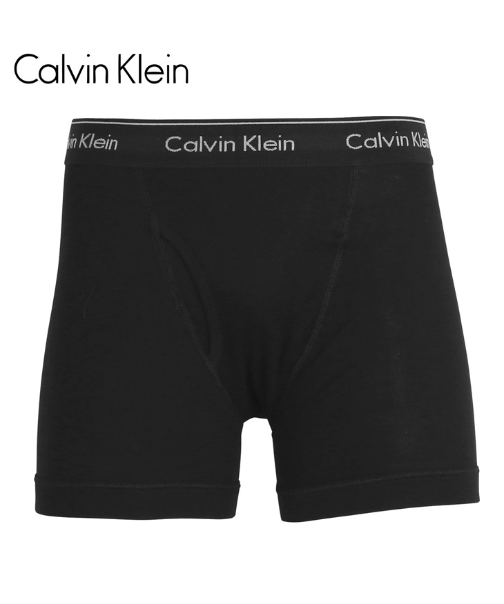 カルバンクライン Calvin Klein COTTON CLASSICS メンズ ロングボクサーパンツ 【メール便】(ブラック4-海外S(日本M相当))
