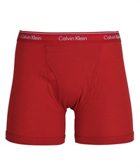 カルバンクライン Calvin Klein COTTON CLASSICS メンズ ロングボクサーパンツ 綿 かっこいい おしゃれ 高級 無地 【メール便】(5.レッド-海外S(日本M相当))