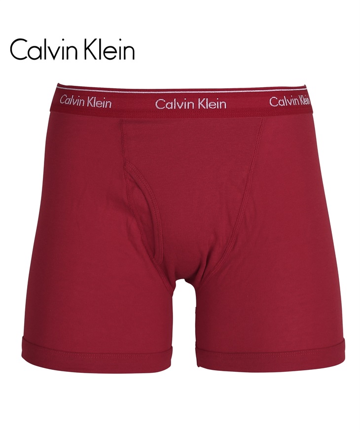 カルバンクライン Calvin Klein COTTON CLASSICS メンズ ロングボクサーパンツ 【メール便】(レッド2-海外S(日本M相当))