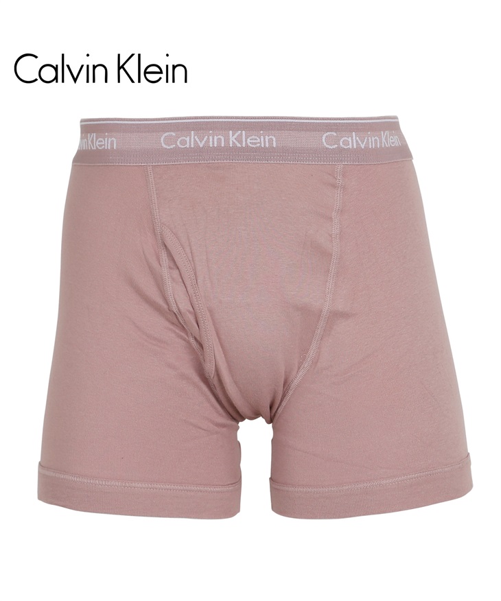 カルバンクライン Calvin Klein COTTON CLASSICS メンズ ロングボクサーパンツ 【メール便】(ピンク-海外S(日本M相当))