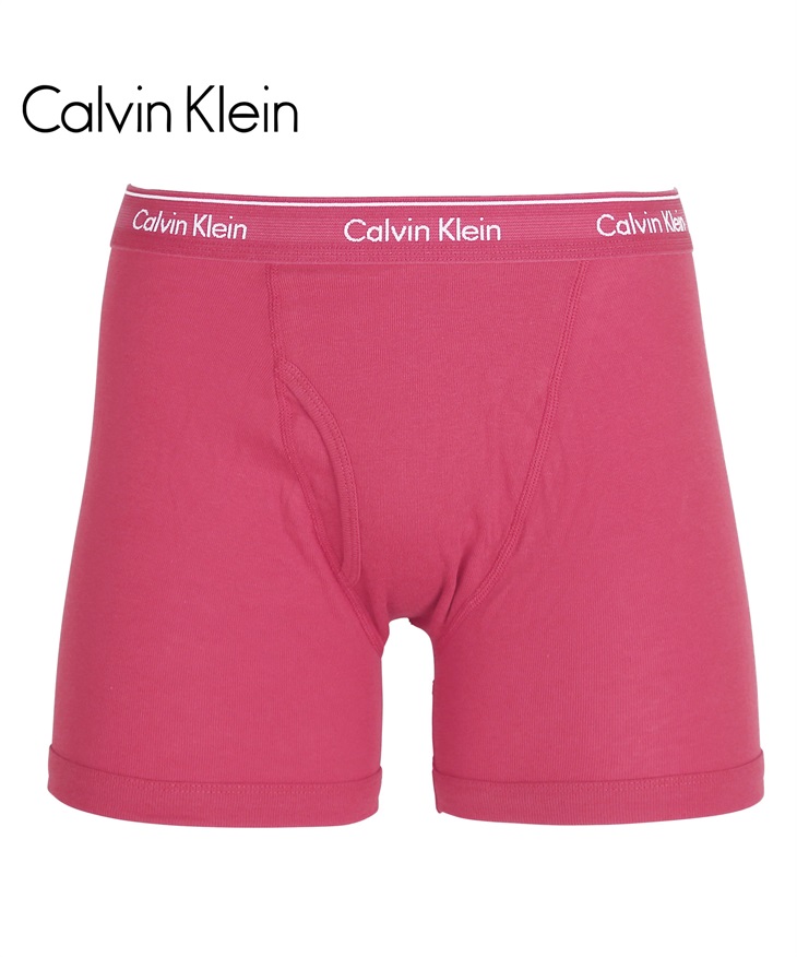 カルバンクライン Calvin Klein COTTON CLASSICS メンズ ロングボクサーパンツ 【メール便】(ピンク2-海外S(日本M相当))