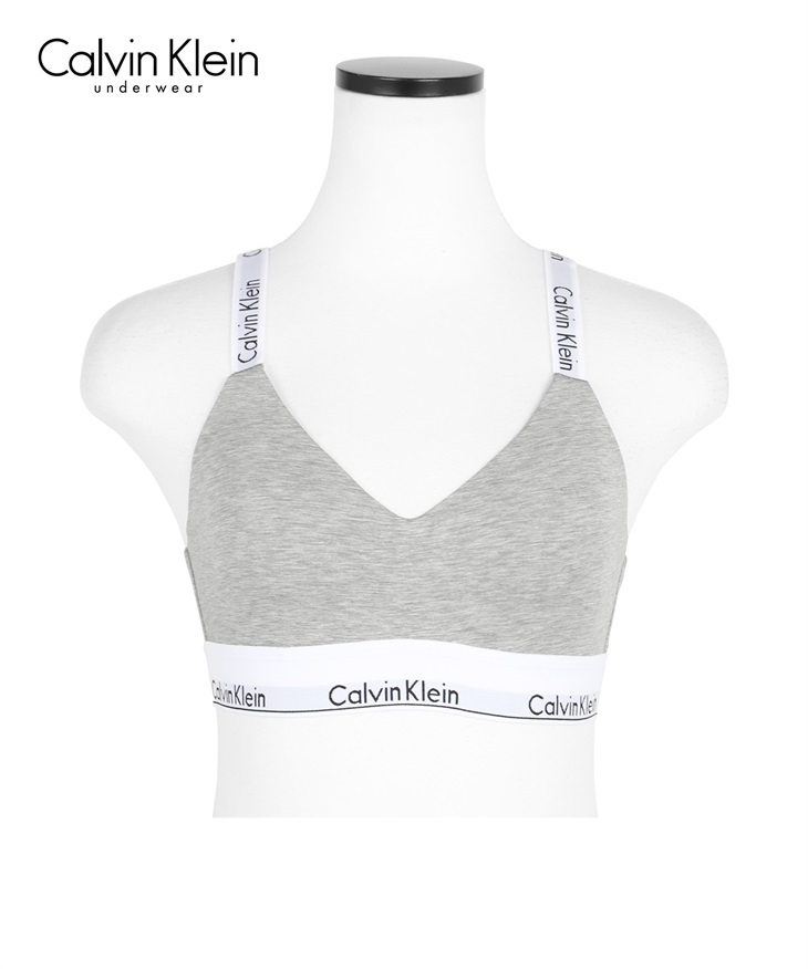 カルバンクライン Calvin Klein MODERN COTTON LIGHTLY レディース ブラレット 【メール便】(グレー-海外XS(日本S相当))