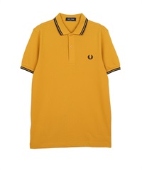 フレッドペリー FRED PERRY TWIN TIPPED メンズ 半袖 ポロシャツ(5.マスタード-海外XS(日本S相当))