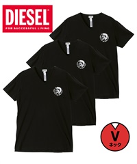 ディーゼル DIESEL 【3枚セット】Essentials メンズ 半袖 Tシャツ(VTブラックセット-海外XS(日本S相当))