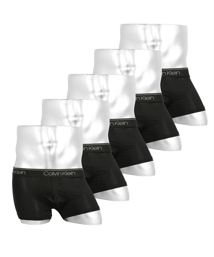 カルバンクライン Calvin Klein 【5枚セット】Micro Stretch メンズ ボクサーパンツ おしゃれ 高級 ブランド 無地 ロゴ ワンポイント(1.ブラックセット-海外XL(日本XXL相当))