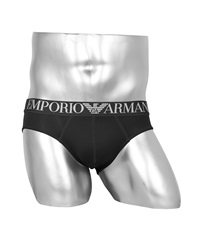 エンポリオ アルマーニ EMPORIO ARMANI ALL OVER PRINTED MICROFIBER メンズ ブリーフ【メール便】(4.ブラック-海外S(日本M相当))