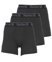 ハーレー Hurley 【3枚セット】SUPERSOFT BOXER メンズ ボクサーパンツ(1.ブラックセット-海外S(日本M相当))