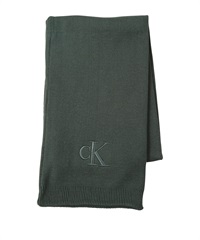カルバンクライン Calvin Klein EMBOSSED CK SCARF マフラー ギフト ラッピング無料 シンプル 防寒 ペア ストール 高級 ブランド ロゴ(2.ダークシーウィード-フリーサイズ)