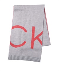 カルバンクライン Calvin Klein OVERSIZED TEXTRE CK SCARF マフラー ギフト ラッピング無料 おしゃれ ペア 防寒 ストール 高級 ブランド ロゴ(2.ヒロイックグレー-フリーサイズ)