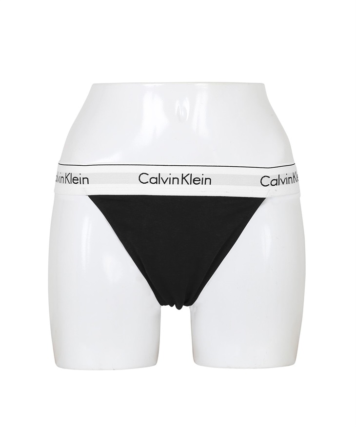 カルバンクライン Calvin Klein MODERN COTTON STRING THONG レディース Tバック おしゃれ モダンコットン ソング 無地 ロゴ メール便(1.ブラック-海外XS(日本S相当))