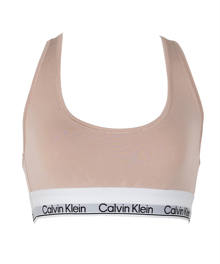 カルバンクライン Calvin Klein MODERN COTTON NATURALS UNLINED BRALETTE レディース スポーツブラ おしゃれ スポブラ 綿 コットン 【メール便】(4.シダー-海外S(日本M相当))