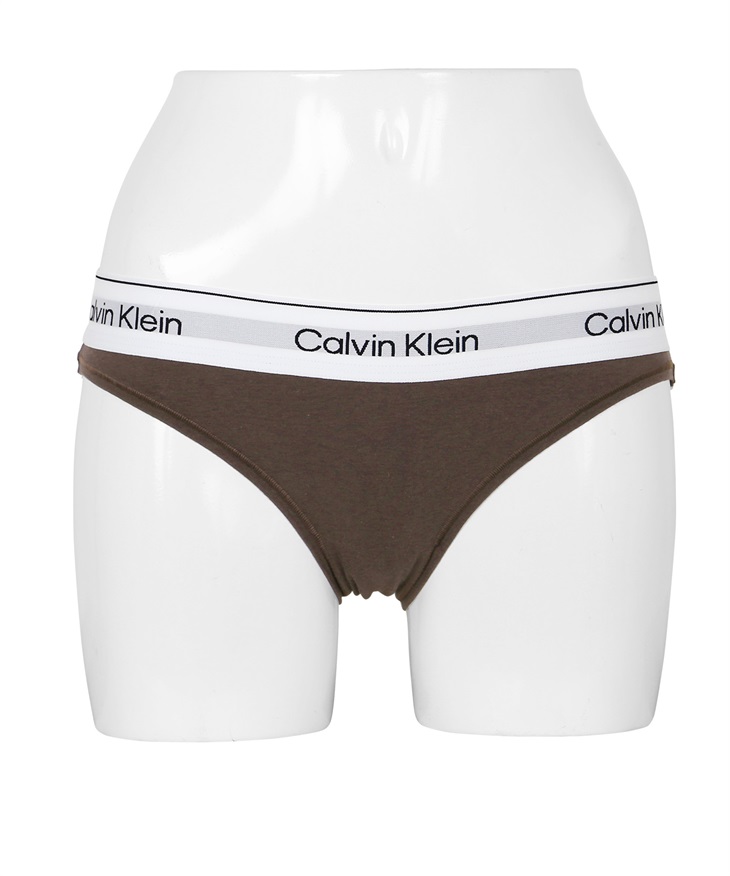 カルバンクライン Calvin Klein MODERN COTTON NATURALS BIKINI レディース ショーツ かわいい おしゃれ 綿 コットン 綿混 ロゴ 無地 【メール便】(1.ウッドランド-海外S(日本M相当))