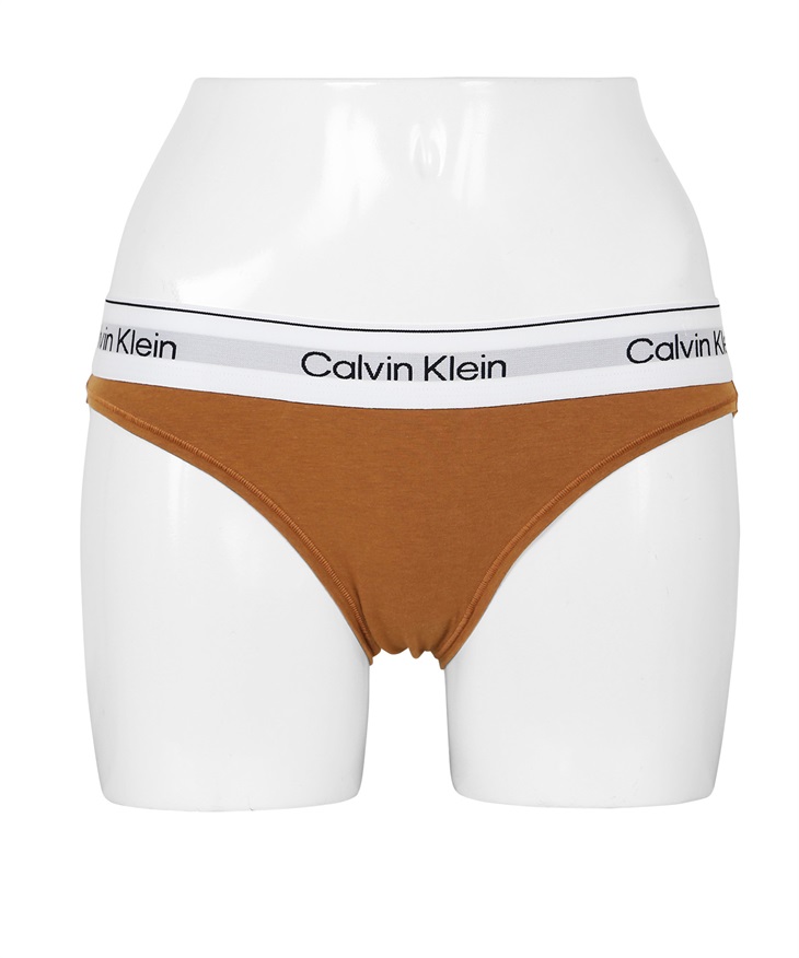 カルバンクライン Calvin Klein MODERN COTTON NATURALS BIKINI レディース ショーツ かわいい おしゃれ 綿 コットン 綿混 ロゴ 無地 【メール便】(2.ウォームブロンズ-海外M(日本L相当))