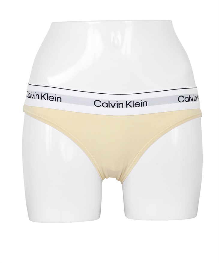 カルバンクライン Calvin Klein MODERN COTTON NATURALS BIKINI レディース ショーツ かわいい おしゃれ 綿 コットン 綿混 ロゴ 無地 【メール便】(3.ストーン-海外M(日本L相当))