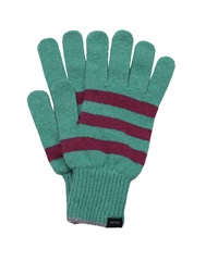 ポールスミス Paul Smith Men Glove Two Stripe メンズ 手袋 ギフト ラッピング無料 カジュアル 手袋 グローブ 防寒 ウール100 羊毛 ボーダー ストライプ(3.ペトロールグリーン-フリーサイズ)