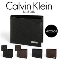 カルバンクライン Calvin Klein BILLFOLD メンズ 二つ折り財布 かっこいい おしゃれ 本革 高級 コンパクト 高級 ハイブランド ロゴ ワンポイント
