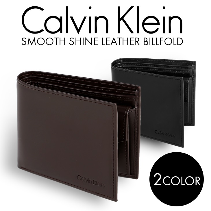 カルバンクライン Calvin Klein SMOOTH SHINE LEATHER BILLFOLD メンズ