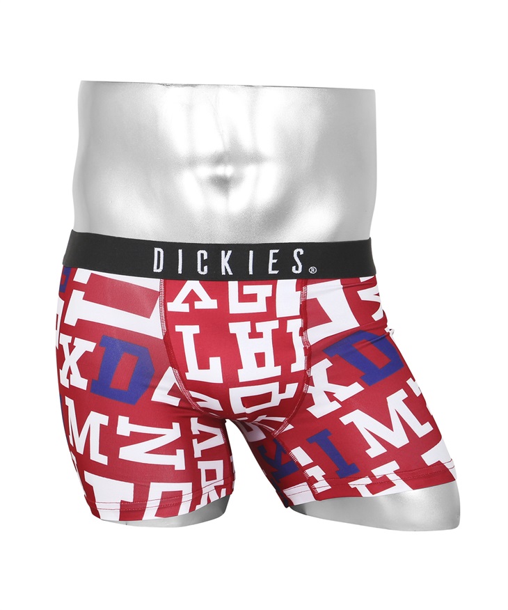 ディッキーズ Dickies DK_LOGO PATTERN B メンズ ボクサーパンツ  ロゴ ワンポイント 【メール便】(1.LOGOレッド-M)