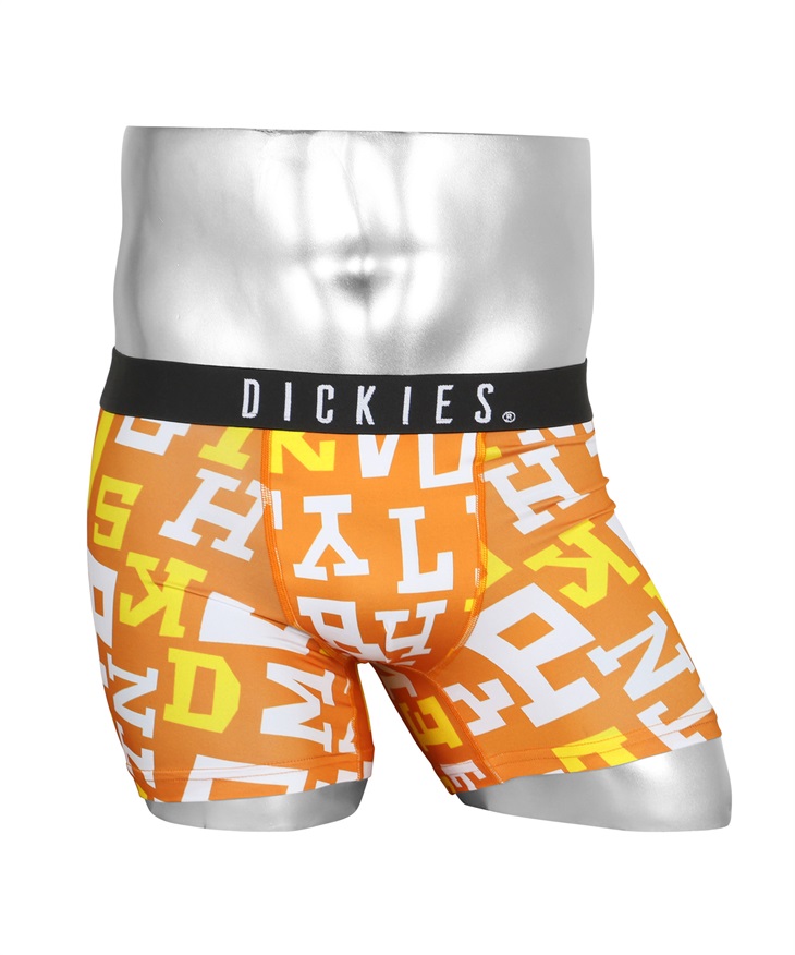 ディッキーズ Dickies DK_LOGO PATTERN B メンズ ボクサーパンツ  ロゴ ワンポイント 【メール便】(2.LOGOオレンジ-M)