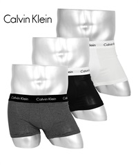 カルバンクライン Calvin Klein 【3枚セット】COTTON STRETCH EU メンズ ローライズボクサーパンツ(ブラックボーダーセット-海外S(日本M相当))