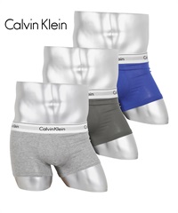 カルバンクライン Calvin Klein 【3枚セット】MODERN COTTON STRETCH メンズ ローライズ ボクサーパンツ 【メール便】(エッフェルグレーセット-海外S(日本M相当))