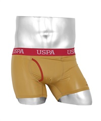 ユーエスポロアッスン U.S.POLO ASSN USPA ロゴ メンズ ボクサーパンツ 【メール便】(3.ベージュ-M)