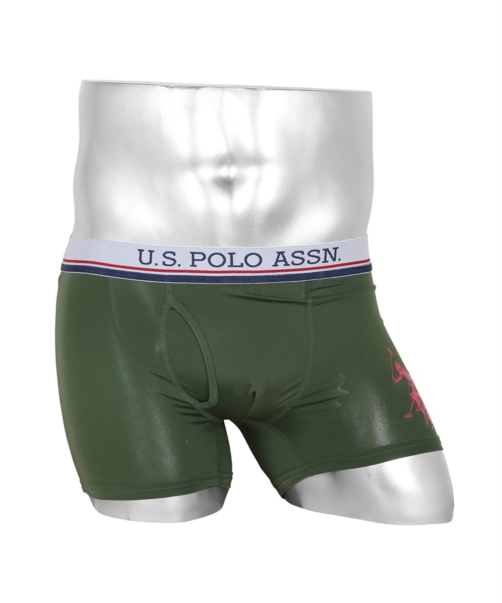 ユーエスポロアッスン U.S.POLO ASSN USPA ロゴ メンズ ボクサーパンツ 【メール便】(5.グリーン-M)