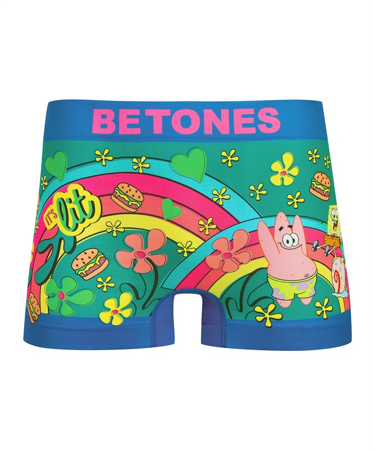 【5】ビトーンズ BETONES SpongeBob スポンジボブ メンズ ボクサーパンツ【メール便】(2.グリーン-フリーサイズ)
