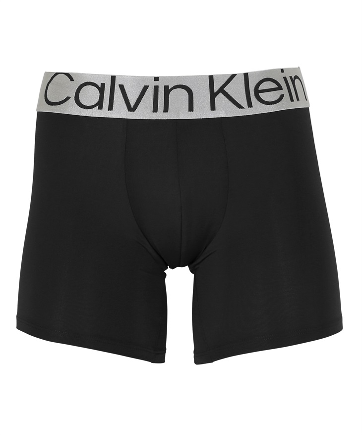カルバンクライン Calvin Klein STEEL MICRO メンズ ロングボクサーパンツ【メール便】(ブラック-海外M(日本L相当))