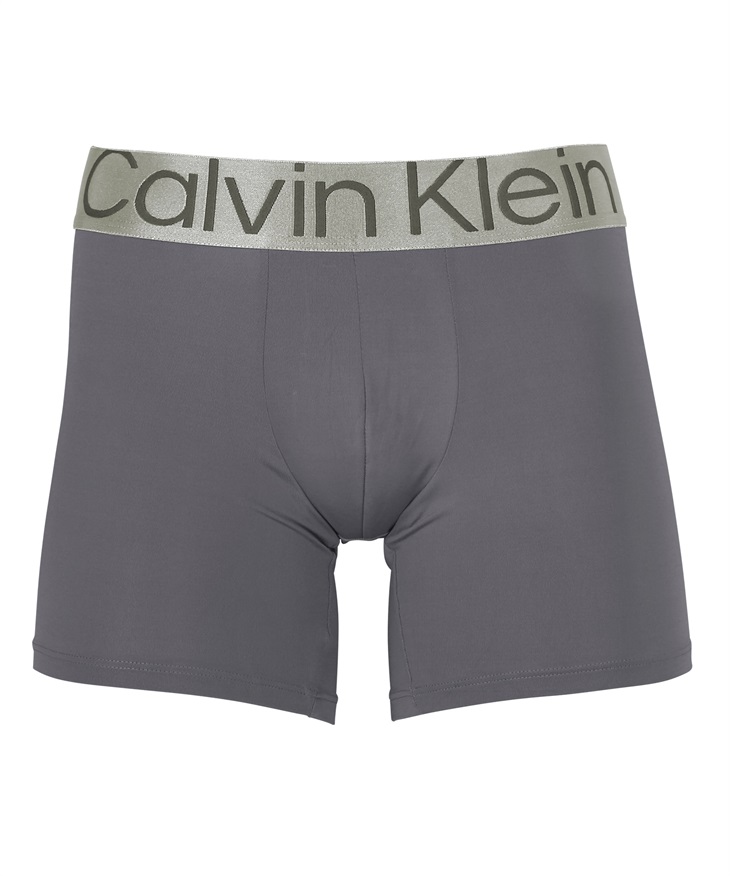 カルバンクライン Calvin Klein STEEL MICRO メンズ ロングボクサーパンツ【メール便】(グレー-海外XL(日本XXL相当))