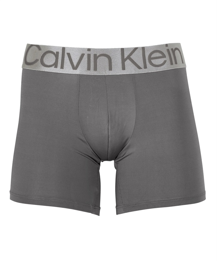 カルバンクライン Calvin Klein STEEL MICRO メンズ ロングボクサーパンツ【メール便】(グレー2-海外L(日本XL相当))