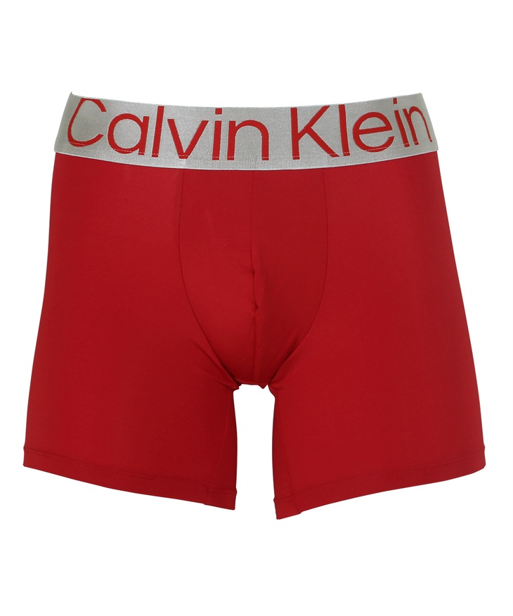 カルバンクライン Calvin Klein STEEL MICRO メンズ ロングボクサーパンツ【メール便】(レッド-海外XL(日本XXL相当))