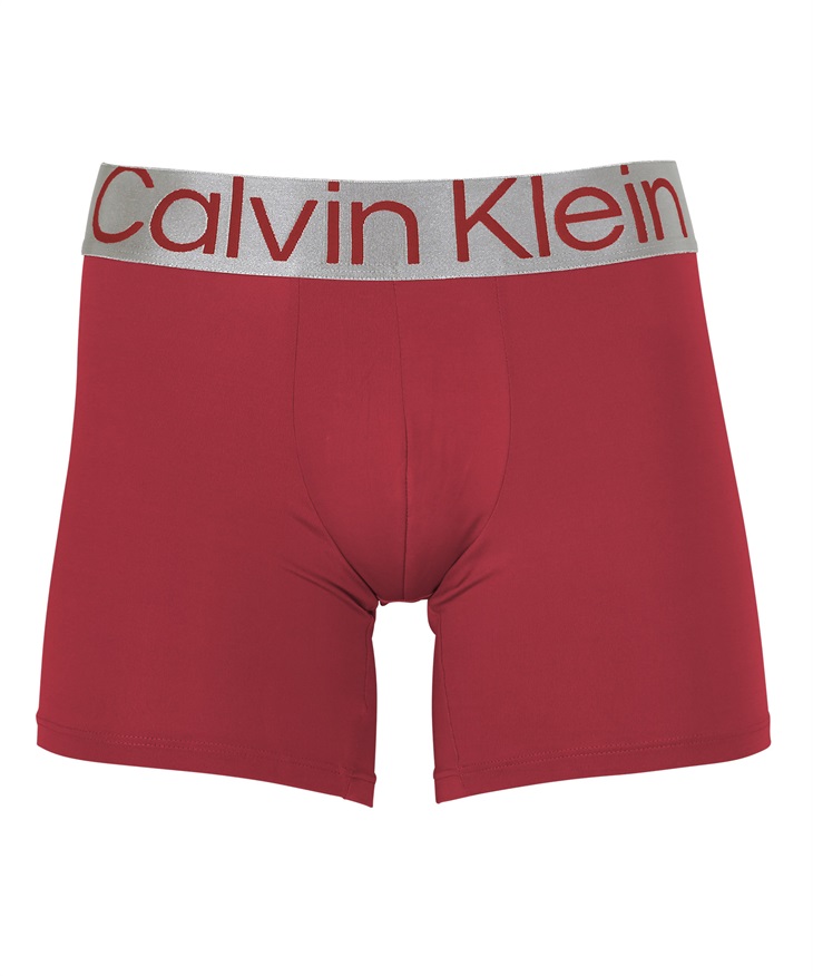 カルバンクライン Calvin Klein STEEL MICRO メンズ ロングボクサーパンツ【メール便】(レッド2-海外S(日本M相当))